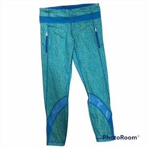 Lululemon Inspire Tight II 2016 Special Edition Seawheeze Coded Manifesto Teal